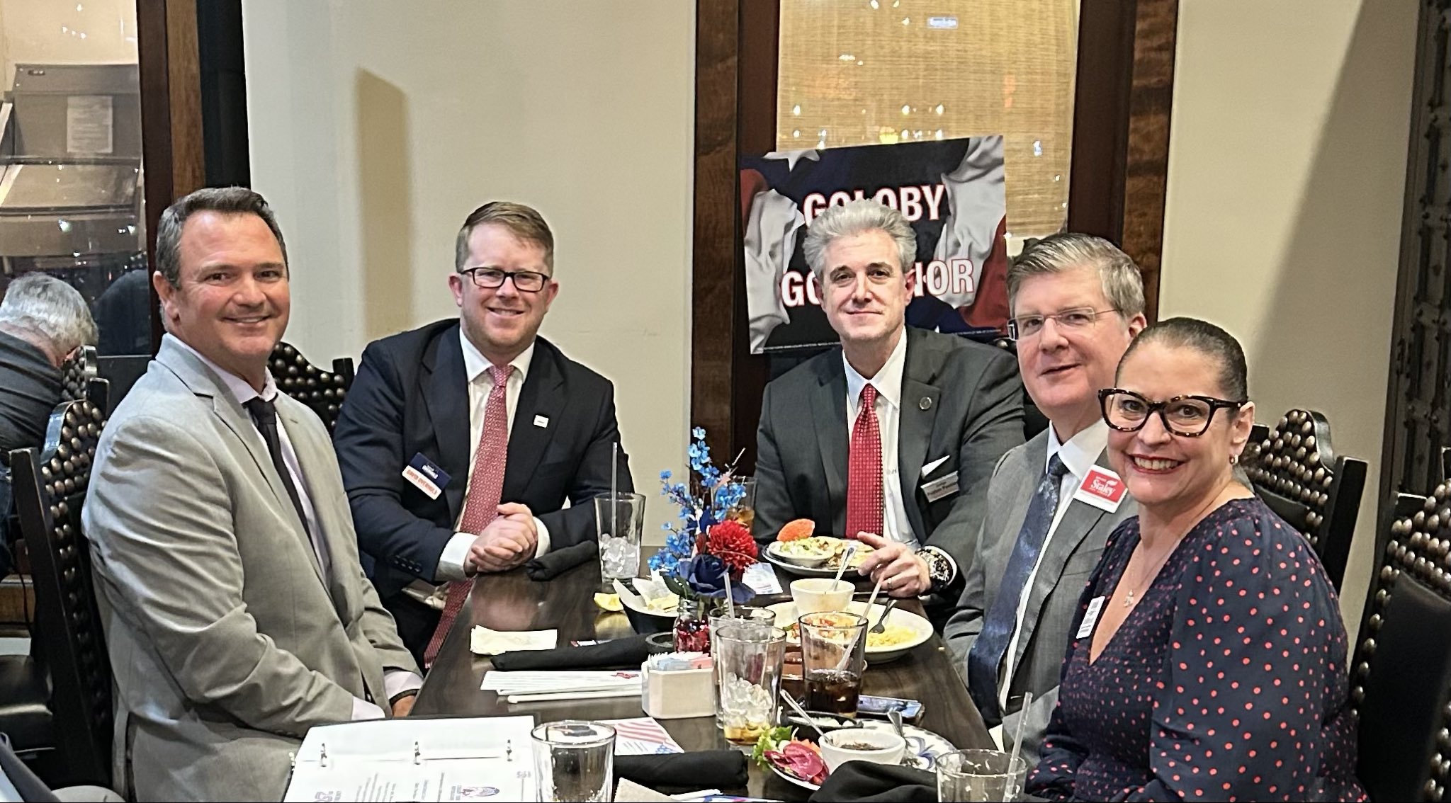 Judge DeAngelo with fellow Harris County Republican judges at a community event