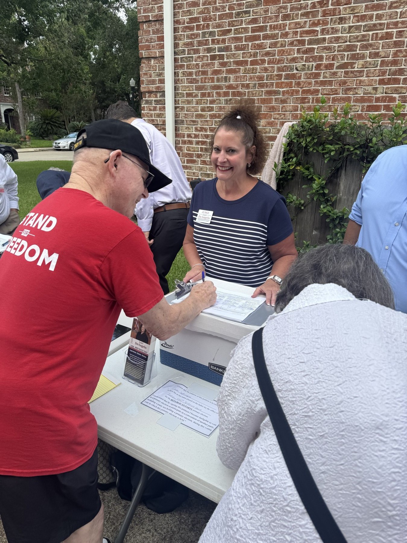 Judge DeAngelo meeting voters